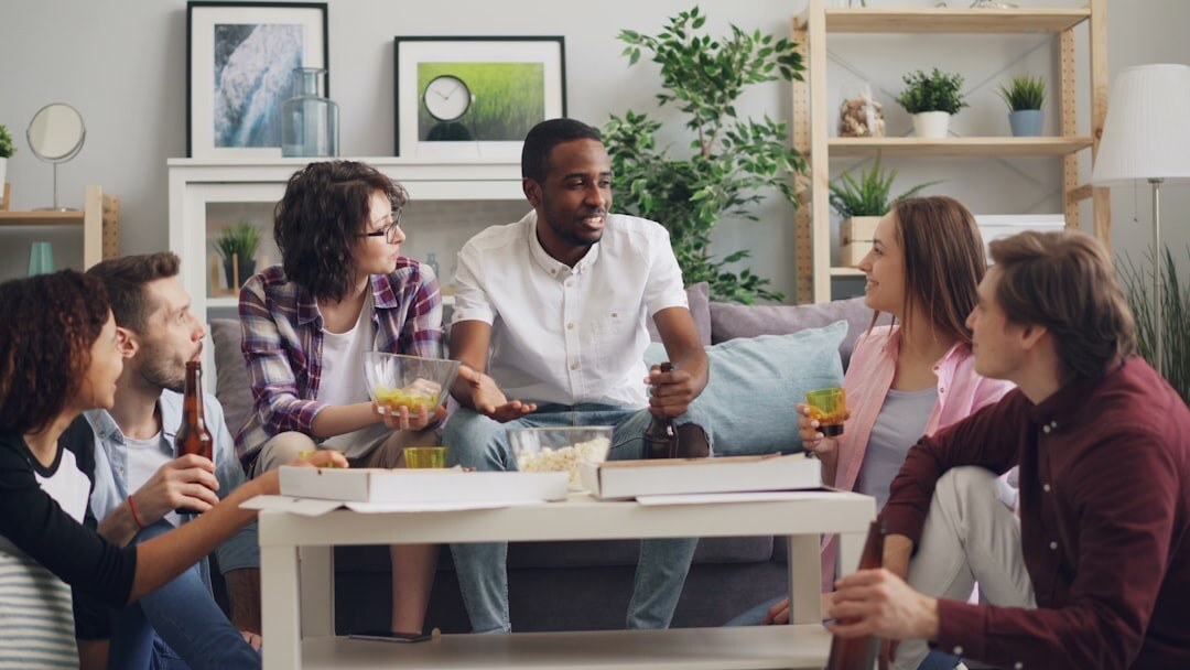 young people discussing in a group