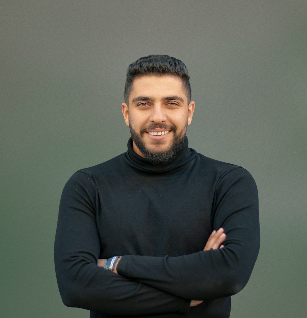 Studio portrait of a professional Lithuanian male journalist